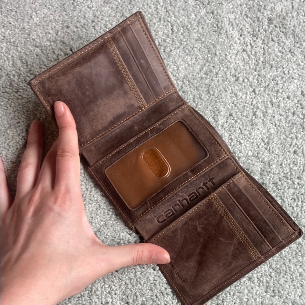 Carhartt Brown Key & Card Holder Genuine Leather